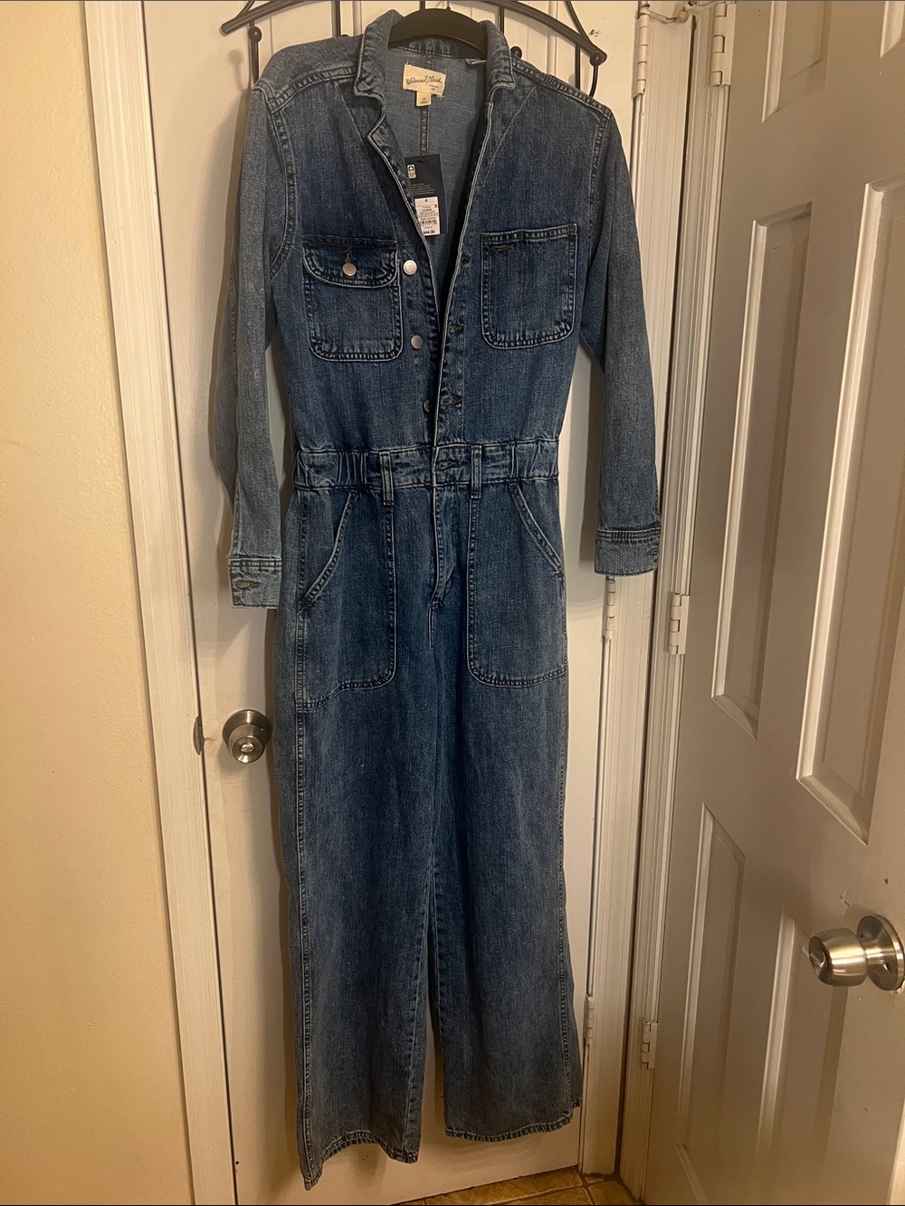 Universal Thread Denim Jumpsuit in Medium Blue